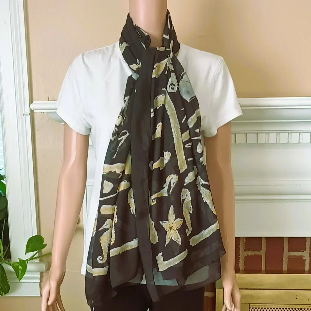Rima Sheer Nautical Wrap Scarf 67
